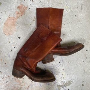 *SOLD* Vintage 70s Frye Boots - Caramel Brown 9.5 Women